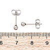 Tarnish Resistant 304 Stainless Steel Stud Earrings EJEW-L215-57A-P-2
