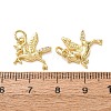 Brass Micro Pave Clear Cubic Zirconia Pendants CU-E003-18G-05-3