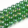 Electroplate Transparent Glass Beads Strands GLAA-T032-T8mm-AB07-1