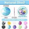 45Pcs 9 Styles Spray Painted Natural Capiz Shell Pendants SSHEL-YW0015-16-3