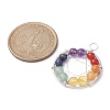 Gemstone Copper Wire Wrapped Pendants PALLOY-JF02305-02-3