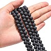 Natural Black Agate Beads Strands X-G-H1617-2