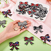 16Pcs 4 Colors Bowknot Rhinestone Patches PATC-TA0001-18-7