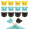 12Pcs 3 Colors Silicone Focal Beads SIL-NB0001-44-1
