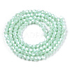 Opaque Solid Color Electroplate Glass Beads Strands EGLA-A039-P2mm-A20-3