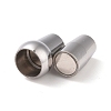 304 Stainless Steel Magnetic Clasps with Glue-in Ends STAS-K006-09C-4mm-2