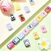 35Pcs 7 Colors UV Plating Rainbow Iridescent Acrylic Beads MACR-CJ0002-07-6