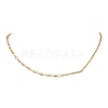 304 Stainless Steel Textured Cable Chain Ball Link Chain Necklaces for Women NJEW-JN05596-2