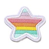 Star with Rainbow Stripe Appliques DIY-D080-12-1