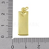 Brass Micro Pave Clear Cubic Zirconia Pendants KK-P266-06G-F-3