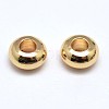 Brass Flat Round Spacer Beads X-KK-M085-19G-NR-2