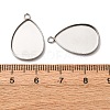 304 Stainless Steel Pendant Cabochon Settings STAS-D379-08B-P-3