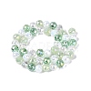 Electroplate Imitation Jade & Opaque & Transparent Glass Beads Strands EGLA-Q135-8MM-A06-3