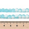 Frosted Crackle Glass Beads Strands GLAA-U001-8mm-M08-4