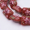 Handmade Bumpy Lampwork Beads Strands LAMP-K027-07-3