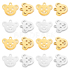 Unicraftale 12Pcs 2 Colors Ion Plating(IP) 201 Stainless Steel Charms STAS-UN0030-48-1