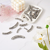 20Pcs 10 Style Tibetan Style Alloy Tube Beads TIBEB-CD0001-06AS-5