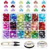 DIY Baking Paint Crackle Glass Beads Stretch Bracelet Making Kits DIY-PH0004-54A-1