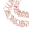 Electroplate Transparent Glass Beads Strands EGLA-Q139-01A-A08-3