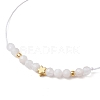 Natural Round Moonstone Beads Braided Bead Bracelets for Women BJEW-JB11655-02-3