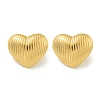 Heart Ion Plating(IP) 304 Stainless Steel Stud Earrings EJEW-G400-30G-1