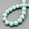 Glazed Porcelain Round Beads PORC-S489-6mm-02-2