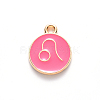 Alloy Enamel Pendants ENAM-S124-01A-03G-3