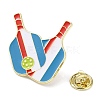 Sports Theme Pickleball Paddle Charms Enamel Pins JEWB-B030-01B-3