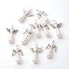Acrylic Imitation Pearl with Alloy Pendants PALLOY-YW00001-3