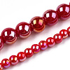 Electroplate Opaque Glass Beads Strands LS-GLAA-T032-P8mm-AB04-4