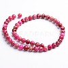 Dyed Natural Imperial Jasper Round Bead Strands G-M274-01-4mm-2