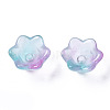 Transparent Two Tone Spray Painted Glass Beads GLAA-Q089-002B-002-3
