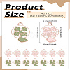 40Pcs 2 Colors Alloy Enamel Pendants ENAM-LP0001-83-2