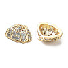 Brass Micro Pave Clear Cubic Zirconia Charms KK-C054-05G-2