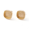 Brass Stud Earring Settings KK-I665-07G-1