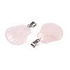 Natural Rose Quartz Pendants G-T138-208C-2