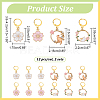 Alloy Enamel Cat/Sakura Pendant Locking Stitch Markers HJEW-PH01867-2