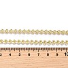 Brass Heart Link Chain Necklaces X-NJEW-M108-27G-3