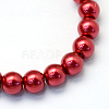 Baking Paint Pearlized Glass Pearl Round Bead Strands X-HY-Q330-8mm-51-2