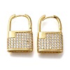 Rack Plating Brass Micro Pave Cubic Zirconia Hoop Earring Findings EJEW-H143-11G-1