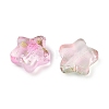 Transparent Spray Painted Frosted Glass Beads X2-GLAA-NH0003-01A-2