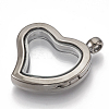 Alloy Magnetic Locket Pendants PALLOY-T052-13B-2