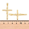 Easter Brass Micro Pave Clear Cubic Zirconia Pendants ZIRC-F148-14D-G-3