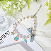 Adjustable Plastic Imitation Pearls Beads Pet Collars Necklaces AJEW-WH20017-48B-01-3