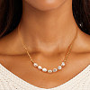 925 Sterling Silver with Natural Pearls Beads Necklaces NJEW-Z030-08G-3