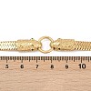 304 Stainless Steel Green Cubic Zirconia Snake Link Flat Snake Chain Necklaces for Women NJEW-Z071-02G-3