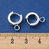 201 Stainless Steel Huggie Hoop Earrings Findings STAS-A167-01R-S-3