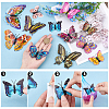 ARRICRAFT PVC Luminous Butterfly Wall Decorations DIY-AR0001-52-3