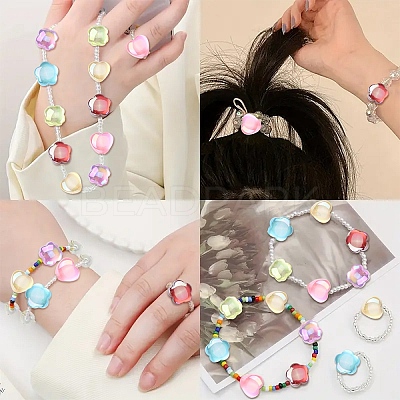 30Pcs 3 Styles UV Plating Resin Beads RESI-YW0005-80-1