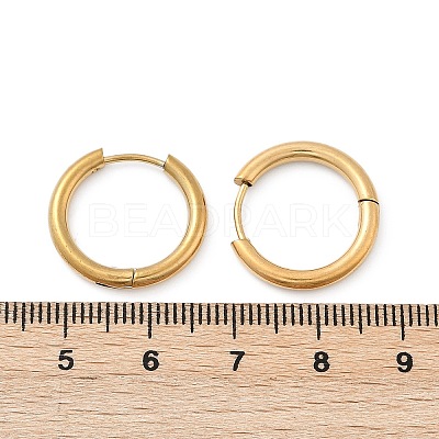202 Stainless Steel Huggie Hoop Earrings X-EJEW-F111A-18mm-G-1